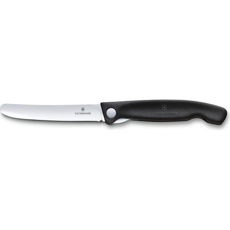 Coltello da Tavola Pieghevole a Lama Liscia Swiss Classic Nero Victorinox V-6.78 03.FB (1/4)