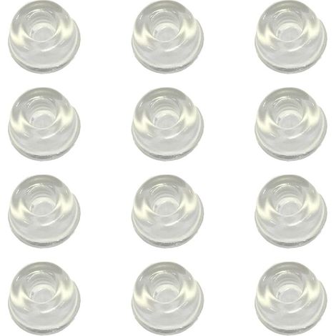 Lot de 12 Pieds en Caoutchouc Auto-adhésifs en Silicone pour Pare-Chocs Adaptés à Divers Tampons D'arrêt De Porte pour Meubles De Cuisine (1/5)