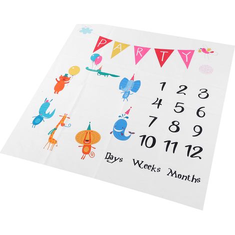 Tissu de fond unisexe à motifs pour photos de bébés et nourrissons, idéal pour immortaliser les étapes importantes de la vie d'un enfant. (1/5)