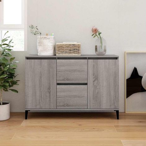 Buffet - Armoire de rangement Enfilade Sonoma gris 104x35x70 cm Bois d'ingénierie BV120610 - BonneVie (1/5)