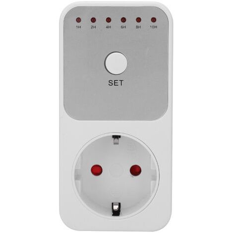 Socket switch with programmable timer – Countdown 1 to 10 hours – Voltage 230V – Current 16A – Material ABS (1/5)