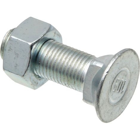 Boulon de charrue avec écrou M12x1,25, longueur 40 mm, classe 10.9, pour charrue agricole 1240GB10