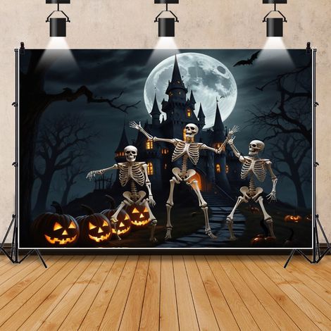 Fond d'Halloween, décoration murale haut de gamme pour une ambiance festive, bannière photo - 110 x 180 cm - Style 2