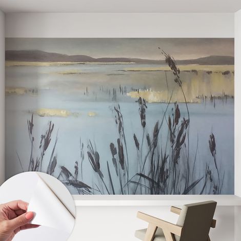 Carta da parati autoadesiva - fotomurale - decorazione parete - stile elegante - decorazione casa - Lago tranquillo 152x104 cm (1/5)