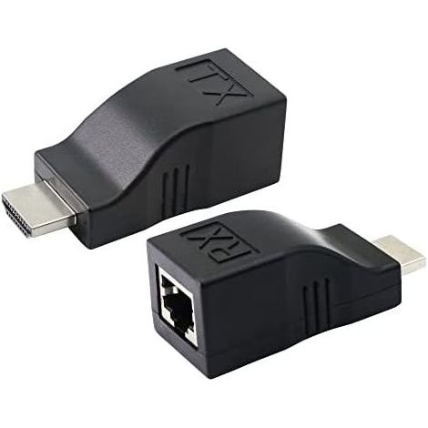 Adaptateur HDMI vers RJ45 - Répéteur HDMI sur câble Ethernet - Transmission 1080P/4K jusqu'à 30 m - Sans alimentation - Pour TV, projecteur, console, décodeur (1/5)