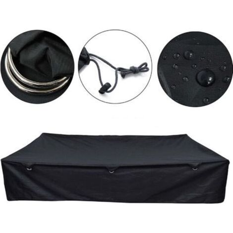 Housse de voyage imperméable noire Housse de camping pour remorque Loo, 224 175 45cm (1/5)