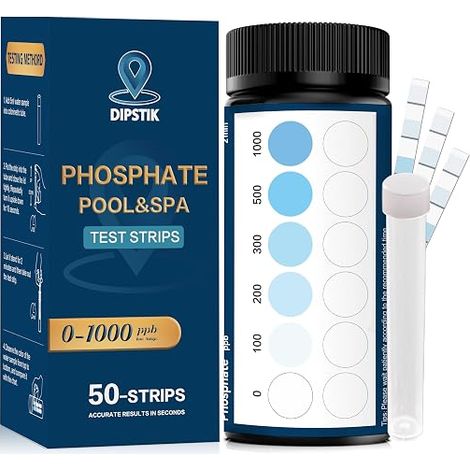 Swimming Pool Phosphate Test Kit, Fast Accurate Phosphate Test Strips for Swimming and Spa (1/5)