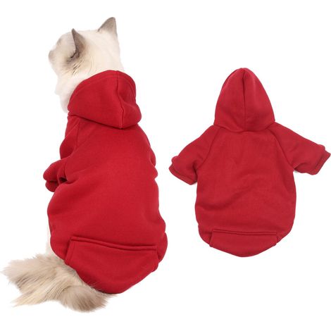Sweatshirt Chien - Polaire Coton Avec Capuche - Pour Chiens Petits Et Moyens - Coupe Montagnard - Tailles XS À XXL - Poids 1 kg À 13,7 kg (1/4)