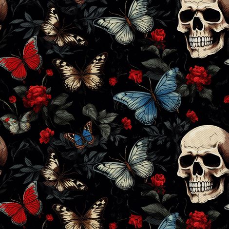 Tela Oxford decorativa para exteriores - Motivo de calavera I DX4656 (1/5)