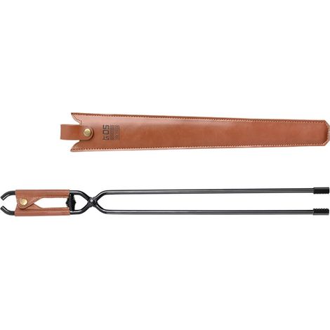 Filiyano-Pinces à charbon à long manche, pinces de barbecue de camping en métal, pinces pour cheminée (1/5)