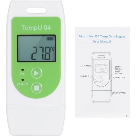 Enregistreur de données, enregistreur de température USB multi-usage, enregistreur de température réutilisable, avec une capacité d'enregistrement de 32 000 (1/5)