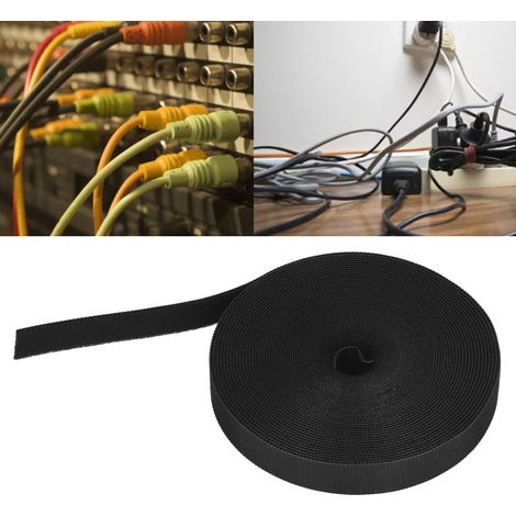 Attaches câbles réutilisables en nylon avec Velcro pour gestion des fils - 10 mètres / 32.8 pieds