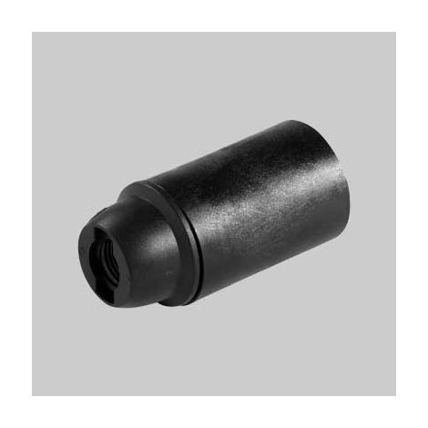 Portalampade E14 Liscio Nero (Lampo Cod. E600L/Ne)