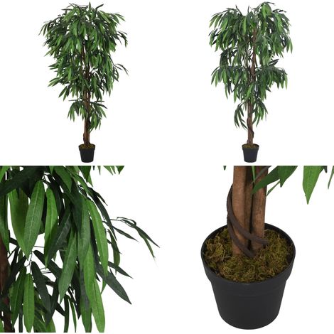Mangobaum Künstlich 1050 Blätter 200 cm Grün - Kunstbaum - Kunstpflanze (1/5)