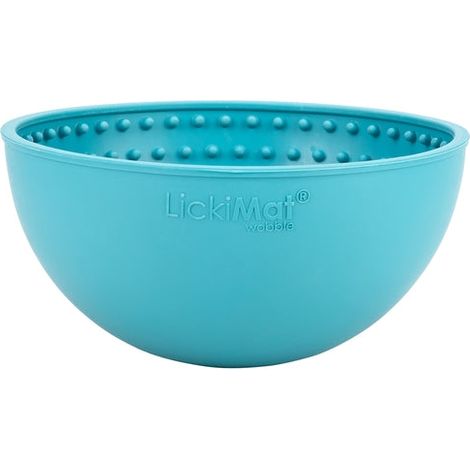 Hunde-Futterstation - Lickimat - Wobble - Gummi - Türkis - 17x17x8cm (1/5)