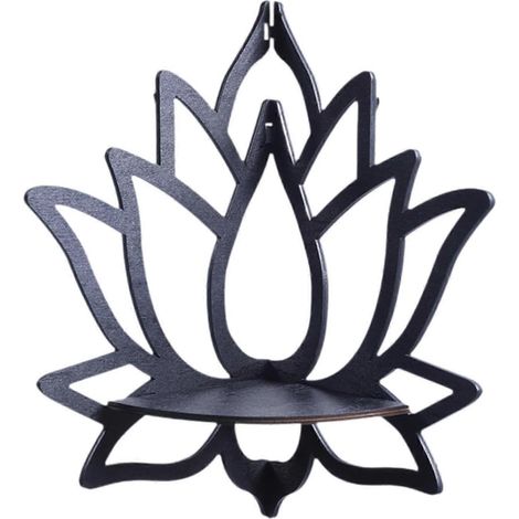 Étagère murale d'angle en forme de lotus pour salles de bains et allées de magasins (1/5)