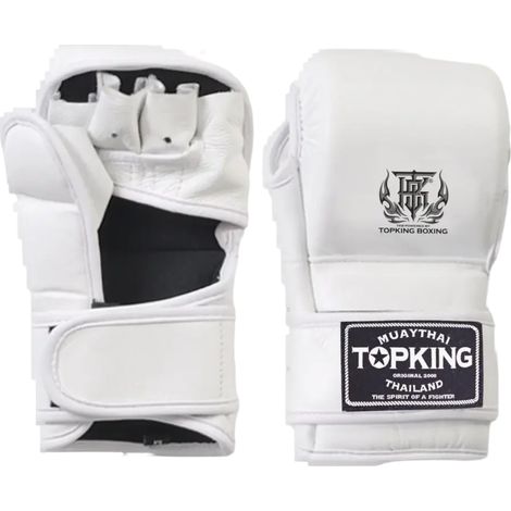 Gants de combat MMA Top King blancs, taille XL