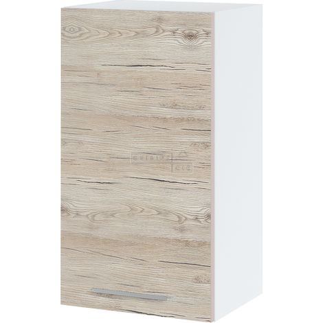 Meuble haut de cuisine Bellissi Noyer Blanchi 1 porte L 40 cm