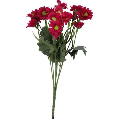 Strauß aus 5 Zweigen mit roten Gänseblümchen – hochwertige Blumendekoration (1/4)