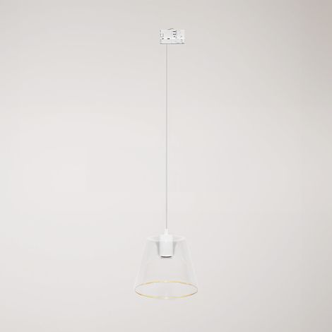 Creative Cables - Candeeiro suspenso com cone transparente Lâmpada fantasma para carris - lâmpada incluída