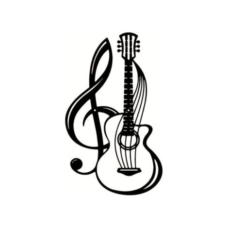 Pair Lntyq Décoration Murale Métal Notation Musicale Noire Découpée au Laser Suspendre,Décoration Murale,Sculpture Minimaliste,Cadeau pour Amateurs Musique,Terrasse,Jardin,Chambre Coucher 30x18cm