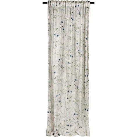 SCHÖNER WOHNEN Halbtransparenter Schlaufenvorhang HERBARIUM - 1 Stück 130x250 cm, Multi