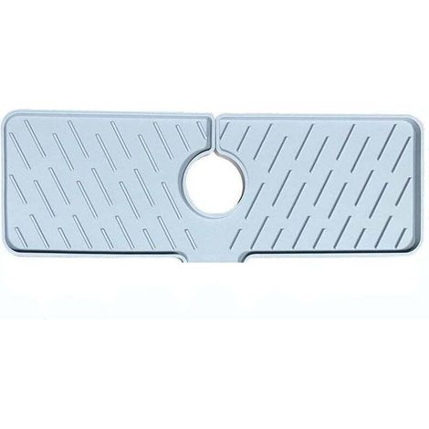 Tapis De Robinet,Tapis Pour Robinet De Cuisine,Tapis Absorbant Pour Robinet,Tampon De Vidange D'éVier,Tampon De Vidange De Qualité Alimentaire (gris clair)
