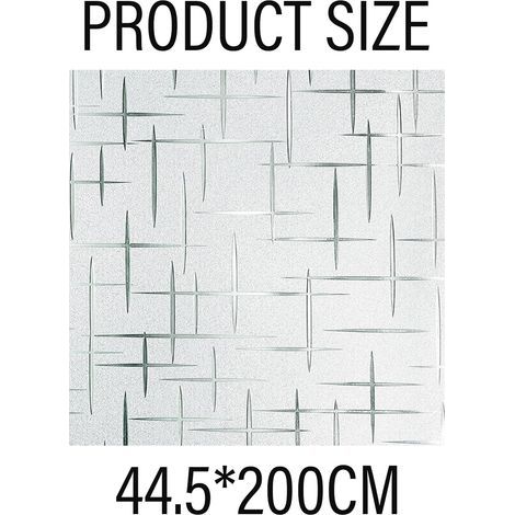 Film occultant pour fenêtres, fixation électrostatique - motif dépoli en croix - 44,5 x 200 cm (1/5)