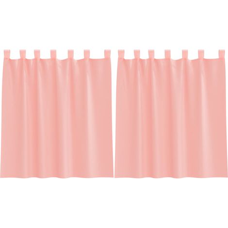 Maison Exclusive - Rideaux en voile avec passe-tringles 2 pcs rose