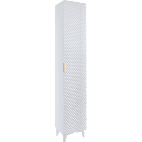 Colonna del bagno 1 anta Cléa bianco (1/5)