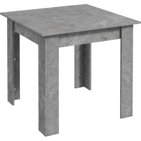HOMCOM Square Dining Table, Kitchen Table with Faux Cement Effect (1/5)