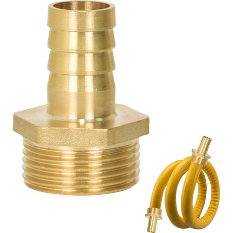 Raccord cannelé mâle en laiton,1" G x 19mm, Connecteur Cannelé En Laiton,Raccord De Tuyau Droit,Pour Raccord Tuyau D'arrosage,Pompe Eau (1/5)