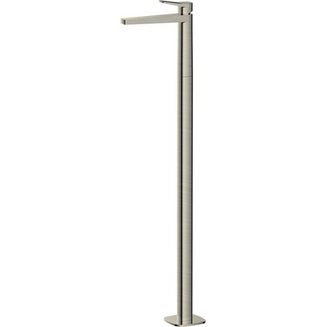 RAK Petit Square Brushed Nickel Floorstanding Basin Mixer Tap - RAKPES3030N (1/2)
