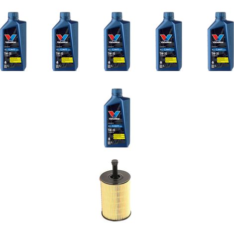 Kit filtro olio e 6L compatibile con Vw Golf IV (1j1 1j5) R32 177kw Dal 2002 al 2003 (1/2)