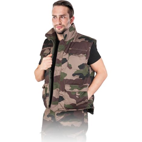 gefütterte Arbeitsweste Camouflage XXXL