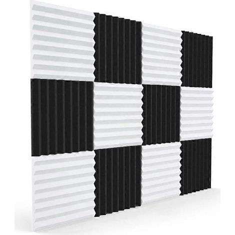 Lot de 12 panneaux de mousse acoustique, isolation phonique, pour studio et salle de jeux. (1/5)