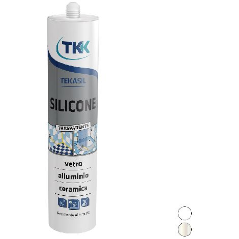 SILICONE ACETICO UNIVERSALE- 280 ml - Bianco- TKK- pezzi 1