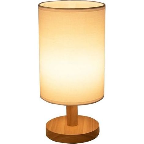 Klassische Holz-Schreibtischlampe, Augenschutz, USB-aufladbar, zylindrische Form, Leuchte (1/5)