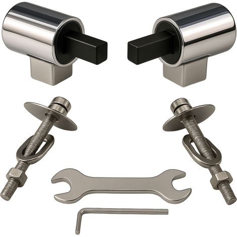 Cerniere fisse Soft Close fissaggio dall alto per copriwc termoindurente con tassello rettangolare