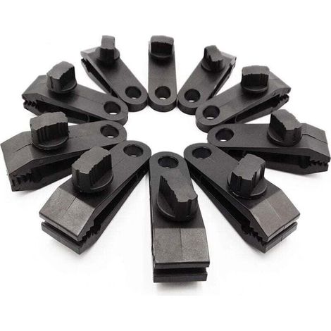 SABIR Lot de 10 pinces à bâche, vis à oreilles robustes – Pinces de tente à verrouillage solide pour bâches, auvents, camping en plein air, auvents de caravane, bâches de voiture, bâches de piscine (1/4)