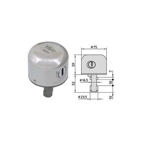 LUCCHETTO BLOCCASERRANDA CUFFIA IN ACCIAIO INOX 4221.500 (4221.500) VIRO