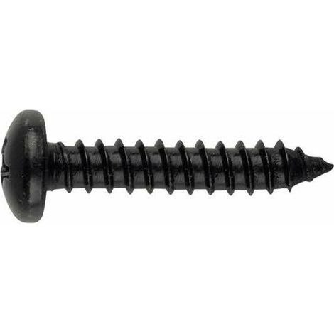 500 vis à tôle PH2, tête bombée 3,5 x 16 mm zingué noir pour tôle et PVC - TZN813516 - Index (1/3)