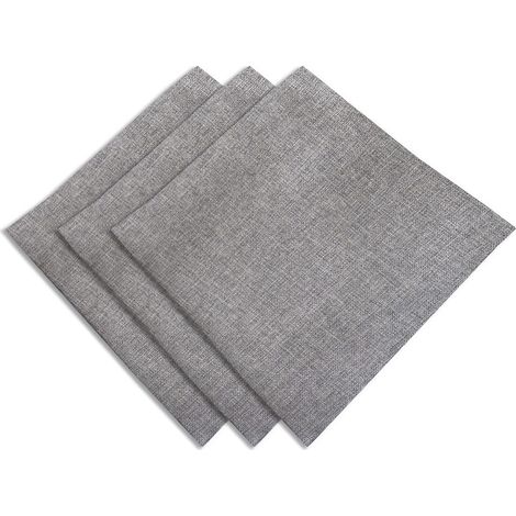 Lot de 3 serviettes de table 45x45 BELLA gris