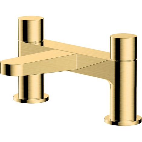 RAK Petit Round Brushed Gold Deck Mounted Bath Filler Tap - RAKPER3004G (1/2)