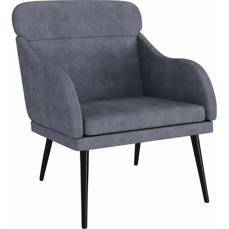 Maison Exclusive - Sessel Dunkelgrau 63x76x80 cm Samt (1/5)