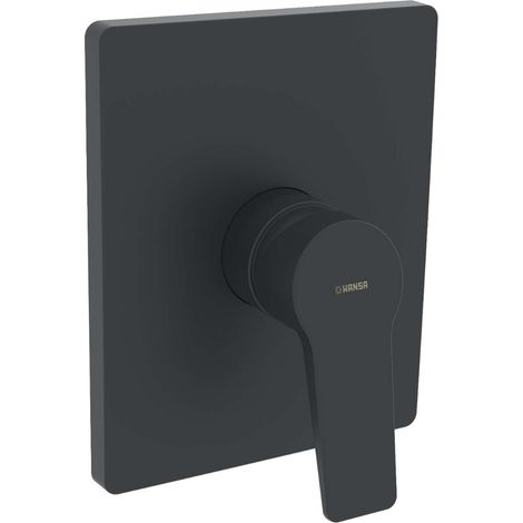 Hansa Twist - Mitigeur de douche à encastrer, une sortie, noir mat 8985908333 (1/2)