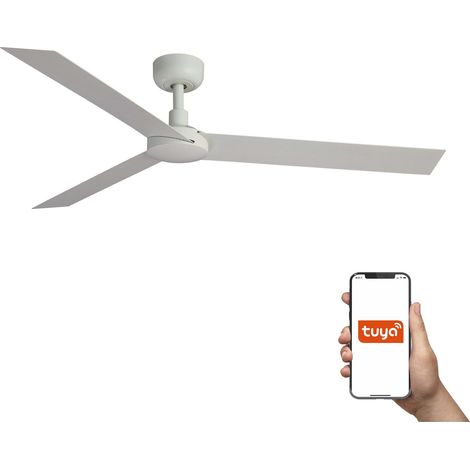 Faro Cruiser Ventilateur de plafond XL à 3 pales, blanc mat, système intelligent Tuya (1/3)