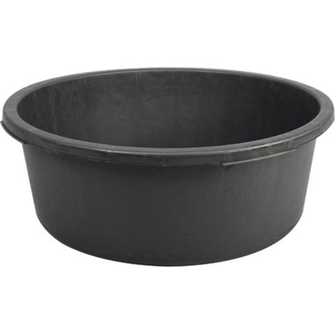 Cuve à mortier ronde 45L – Plastique résistant à l'abrasion – Poignées intégrées pour transport facile – Pour chantiers et horticulture – Toolland