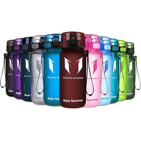 Trinkflasche Tritan BPAfrei Sportflasche Fahrrad 350 ml Imperial Red (1/5)