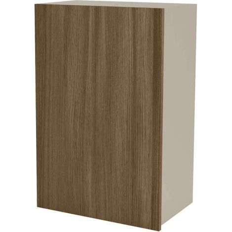 Mueble de cocina alto con una puerta en gris cream y nogal noceto. 90 cm(alto)60 cm(ancho)35 cm(largo) (1/4)